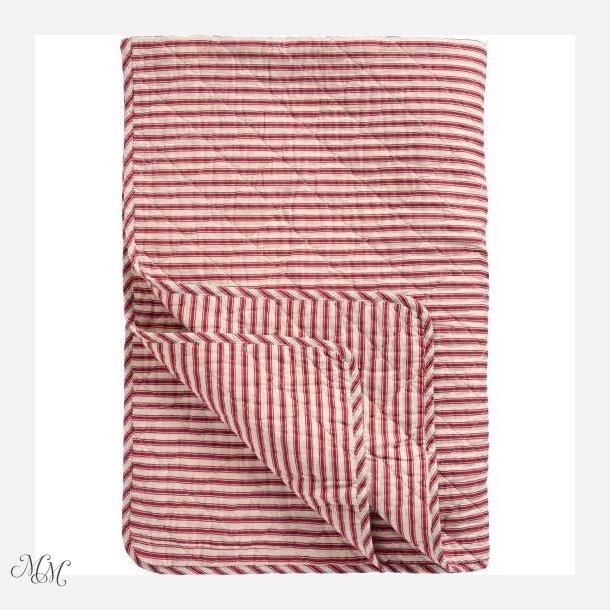 Quilt - Sand med r�de striber