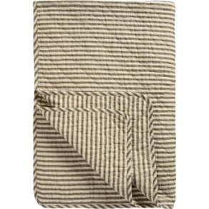 Quilt - Sand med oliven striber