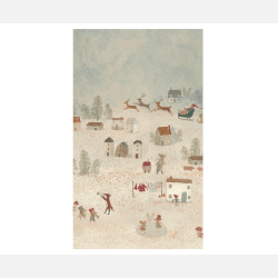 Maileg - Gavepapir - Santa is coming - 10 m