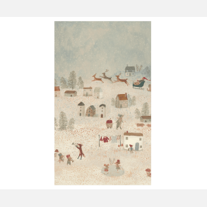 Maileg - Gavepapir - Santa is coming - 10 m