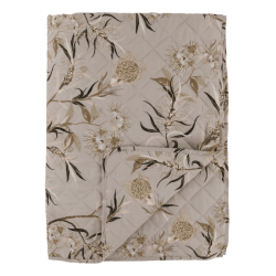 Aix Quilt med blomsterm�nster - Taupe