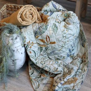 Aix Quilt med blomsterm�nster - Opal