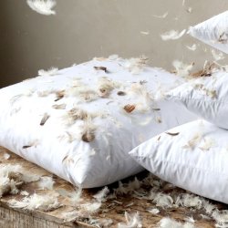 Monteringspude med andefjer og dun - 850 g - 52x52 cm