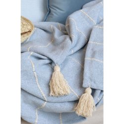 Aix Plaid af overskudsgarn - Sky blue
