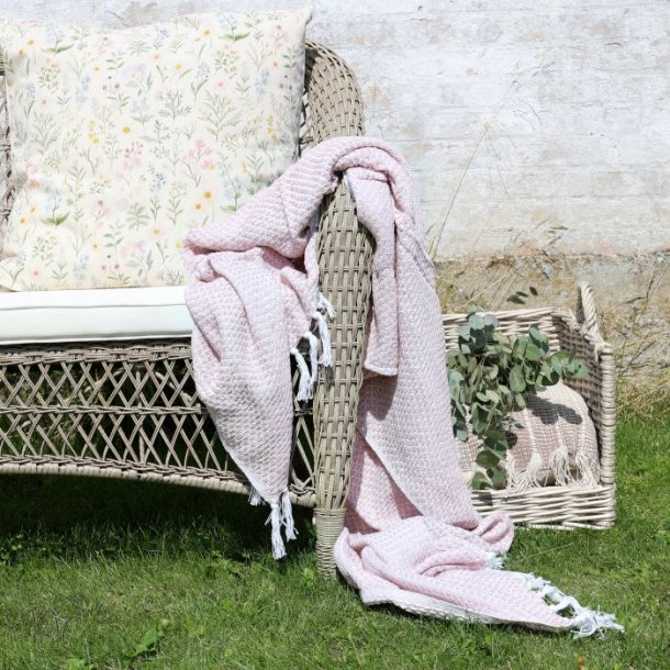 Aix Plaid af overskudsgarn - Rosa