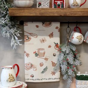 Aix Viskestykke med julebageprint