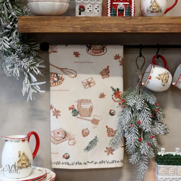 Aix Viskestykke med julebageprint