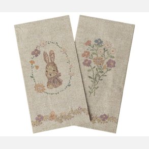 Maileg - Serviet - Lapin de P�ques - Sand/Rosa