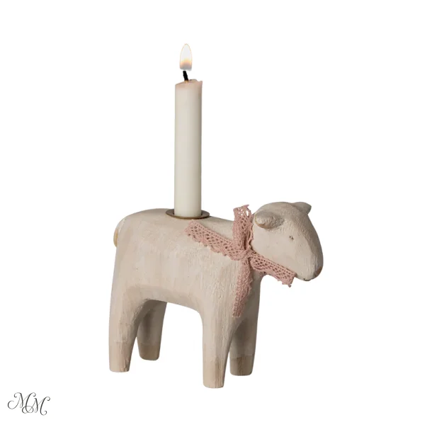 Maileg Lysestage - Lam - Rosa