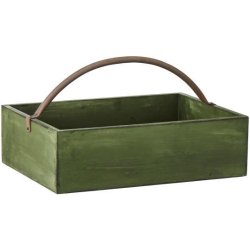 Kasse med metalhank p� langs