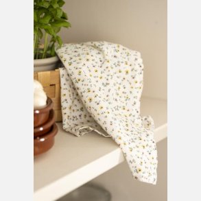 Viskestykke Mille - hvid m/multifarvede blomster