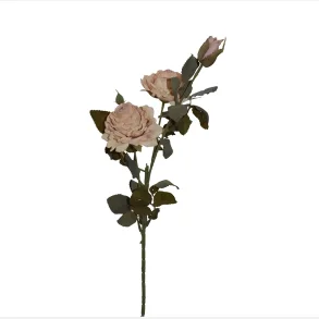 Kunstig blomst - 3 grene - 3 blomster - Rosa