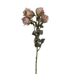 Kunstig blomst - 3 grene - 5 blomster - Rosa
