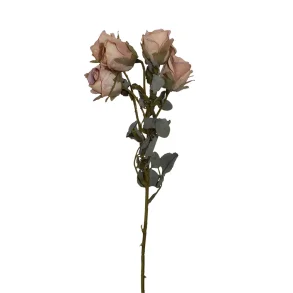 Kunstig blomst - 3 grene - 5 blomster - Rosa