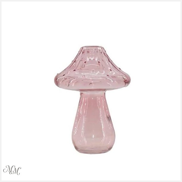 Glasvase - Mushroom - Lyser�d - Stor