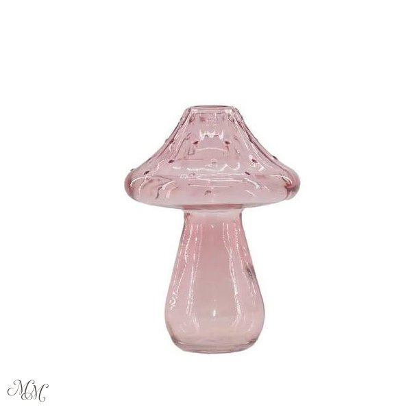 Glasvase - Mushroom - Lyser�d - Stor