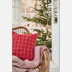 Quilt - Sand med r�de striber