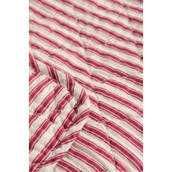 Quilt - Sand med r�de striber