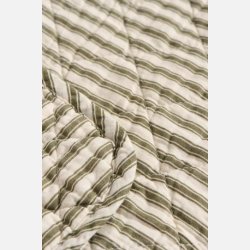 Quilt - Sand med oliven striber