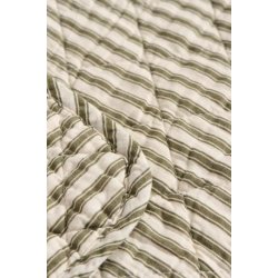 Quilt - Sand med oliven striber