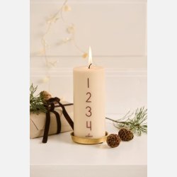 Adventslys 1 - 4 - Kit med rustic brown tal