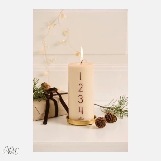 Adventslys 1 - 4 - Kit med rustic brown tal