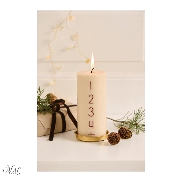 Adventslys 1 - 4 - Kit med rustic brown tal
