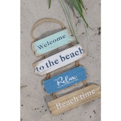 Skilt Welcome - Ocean &amp; antique hvid