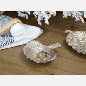 Fad med blad - Antique messing - Lille