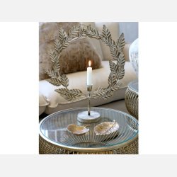 Fad med blad - Antique messing - Stor