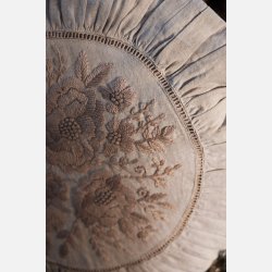 Pudebetr�k - Floret emb knit - �.50 cm - Natur