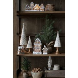 No&euml;l Kagehus med LED - H.20,5 cm