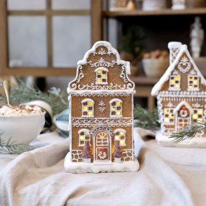 No&euml;l Kagehus med LED - H.20,5 cm