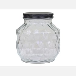 Opbevaringsglas med diamantudsk�ring