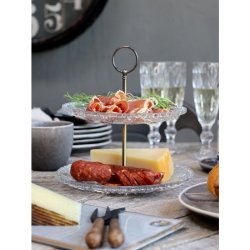 Etagere med 2 glasfade