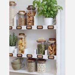 Opbevaringsglas med l�g af akacietr�