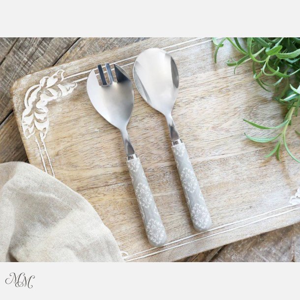 Linas Salatbestik med m�nster - S�t af 2