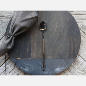 Latteske med dekor - antique kul