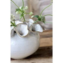 Vase med 12 huller til blomster - Antique creme