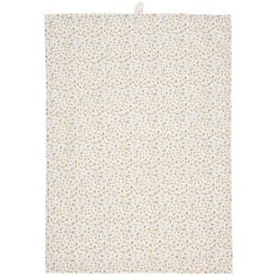 Viskestykke Mille - hvid m/multifarvede blomster