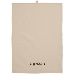 Viskestykke Hygge natur med brunt print