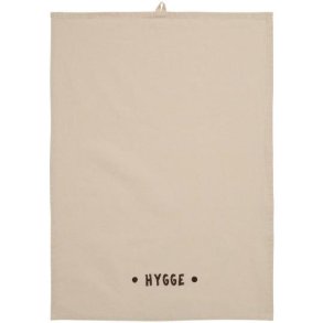Viskestykke Hygge natur med brunt print