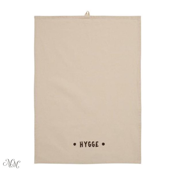 Viskestykke Hygge natur med brunt print