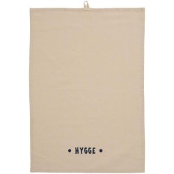 Viskestykke Hygge natur med m�rkebl�t print