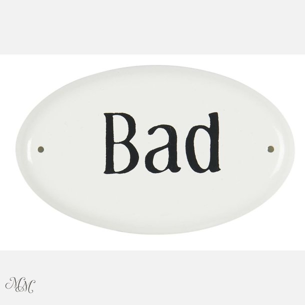 Metalskilt - Bad