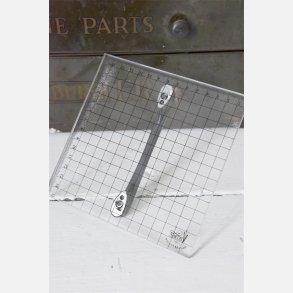Trykplade med h�ndtag - 15 x 15 cm