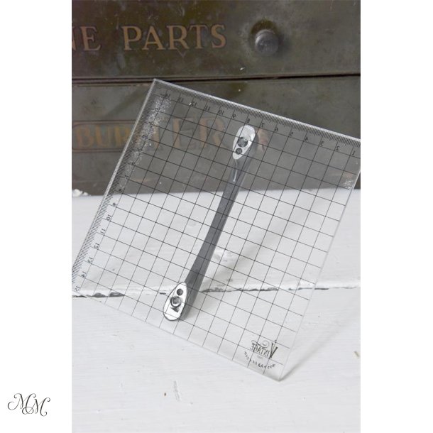 Trykplade med h�ndtag - 15 x 15 cm