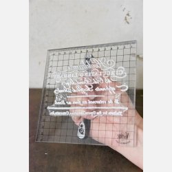 Trykplade med h�ndtag - 20 x 25 cm