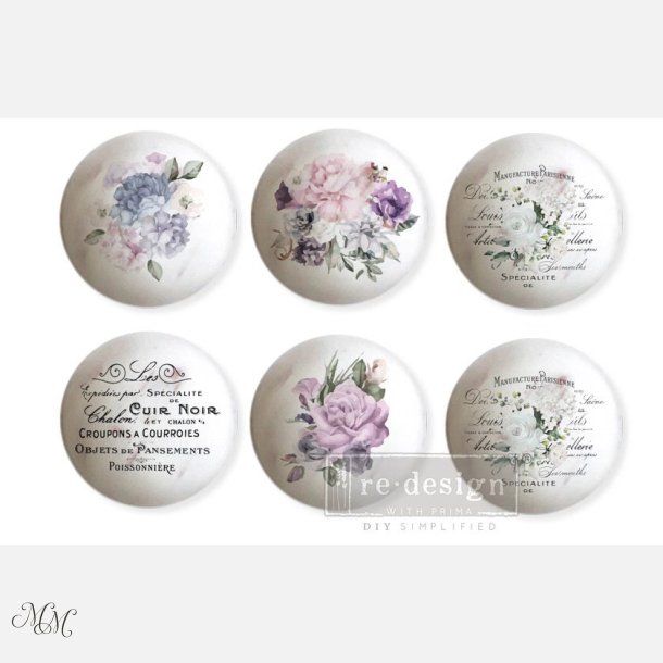 Knop transfer papir - Paris Cottage
