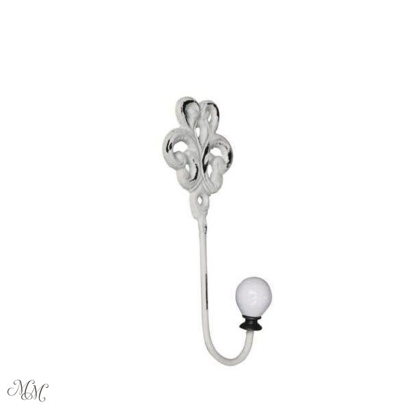 Knage med porcel�nknop og fransk dekor - Antique creme